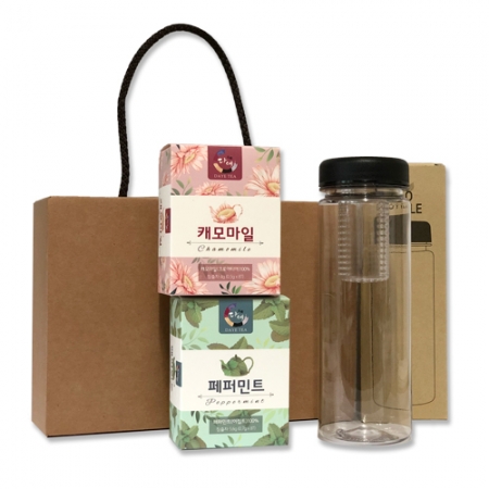 차와 텀블러 기프트세트, 다예차 2박스 + 에코젠 보틀 500 + 그린티망 #2