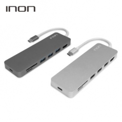 아이논 USB C타입 to 3.0 4포트 with HDMI / SD / Mi Cro SD 허브 IN- UH210 C
