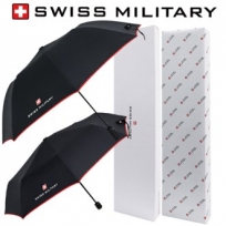 스위스밀리터리 2단 자동 우산 + 3단 수동 레드 바이어스 우산 세트