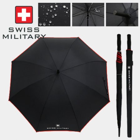 스위스밀리터리 70자동 레드 바이어스 우산 #2