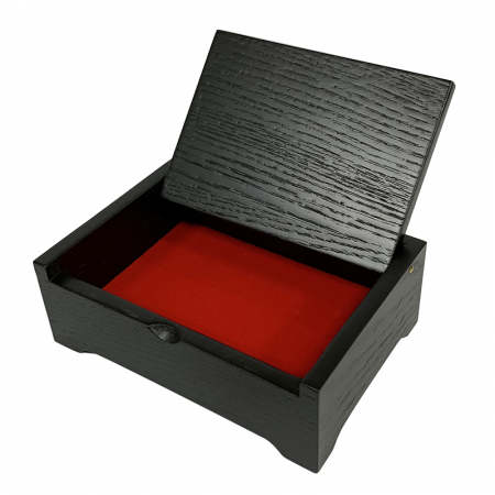 채화 송학 무늬목 명함함 #3