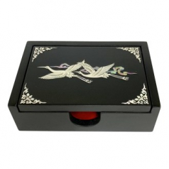 나전 명함함 (자동) - 구름학, 운문