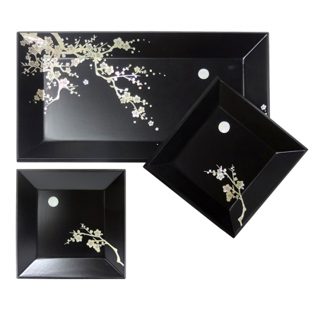 나전 매화 / 모란 쟁반 세트 #2