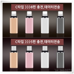 메탈 젠더 / 고급 포장지 / C타입에서 8핀 변환 젠더