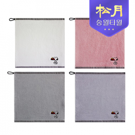 송월 스누피 블록블랙 34 고리 핸드타올 #2