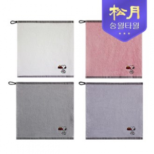 송월 스누피 블록블랙 34 고리 핸드타올