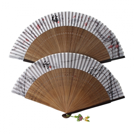 대나무 꽃면 부채 2종 #2