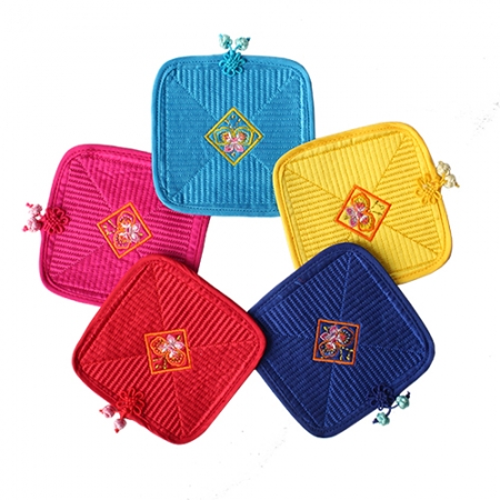 누비 자수 컵받침 #2