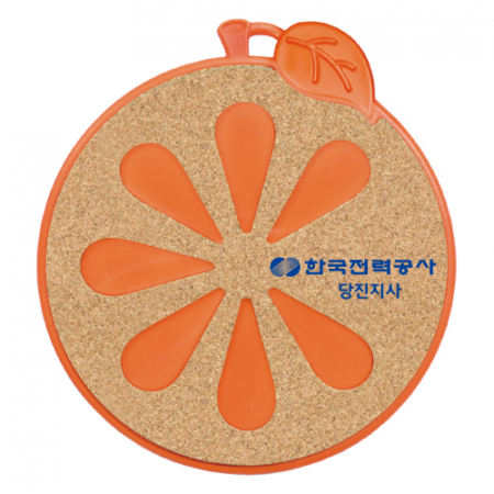 오렌지 코르크 냄비받침 #2