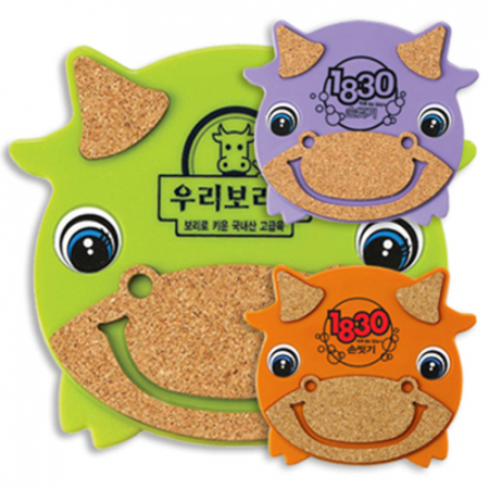 황소 콜크 냄비받침 #2