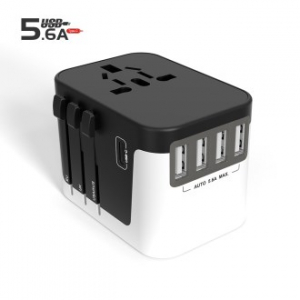 트리피그 멀티 플러그 JY305B, USB 4개 C타입 1개 충전 5 600mA