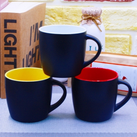 테라 무광 블랙 인 레드 베이직 머그컵 #2