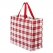 타포린 가방 체크 무늬 레드