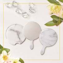 ST-551 원형 마블PU 포켓 손거울