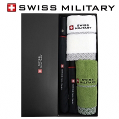 스위스밀리터리 2단 자동 우산 + 3단 수동 레드 바이어스 우산 + 160g 타올 2P 세트