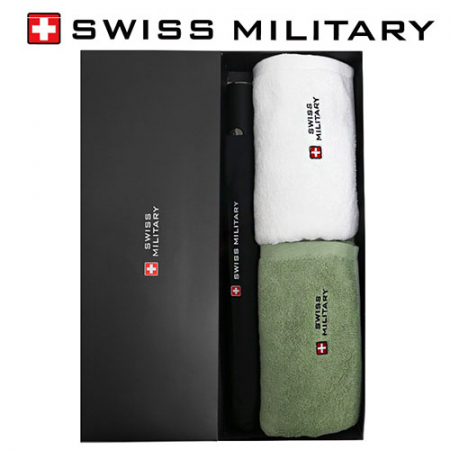 스위스밀리터리 2단 자동 무지 우산 + 180g 타올 2P 세트 #2