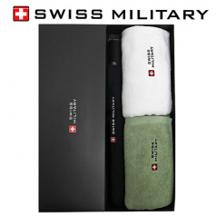 스위스밀리터리 2단 자동 무지 우산 + 180g 타올 2P 세트