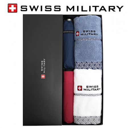 스위스밀리터리 3단 수동 솔리드 우산 + 모던 스키니 우산 + 160g 타올 2P 세트 #2