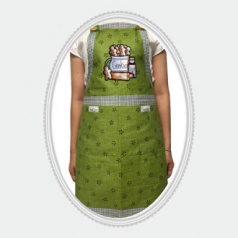 H형 쿠키 연두 앞치마 앞주머니