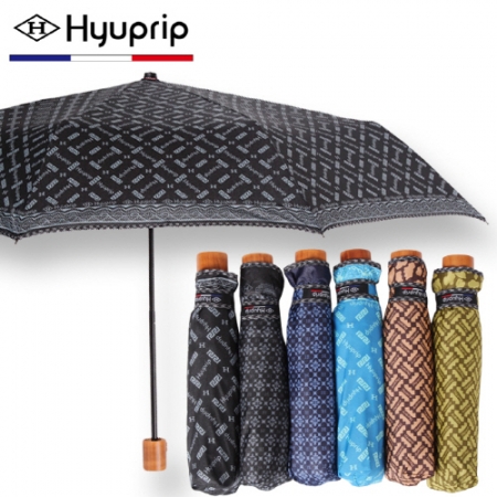 협립 3단 클래식 실버 원목손 수동 우산 #2