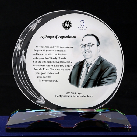 인물화 감사패 크리스탈 상패 공로패 재직퇴직기념패 위촉패 초상화 선물tks 090 #2