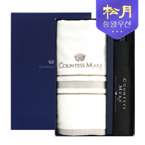 송월 CM 센치40 타올 + CM 3단 폰지우산 2p 콤보세트