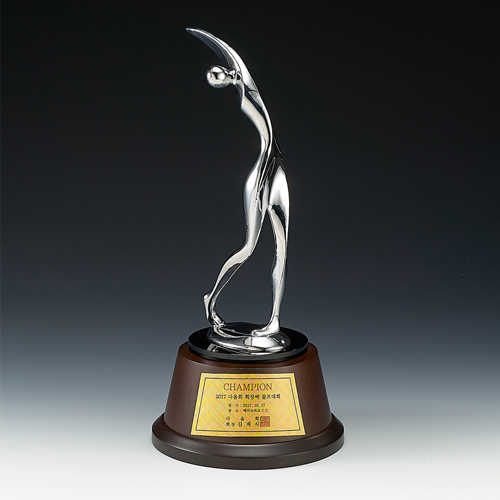 크롬 메탈 우드 골프 트로피 8) 32-1 #2