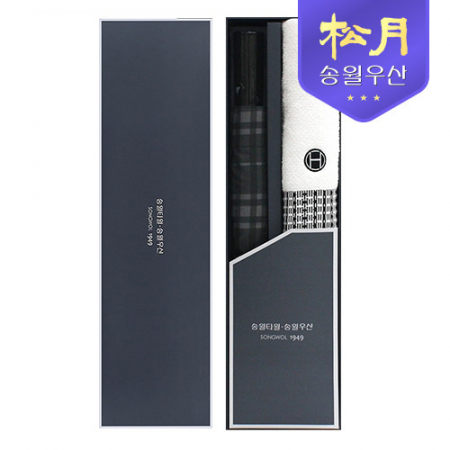 송월 호텔컬렉션 톤 타올 40 + SW 2단 모던 체크우산 2p 콤보세트 #2