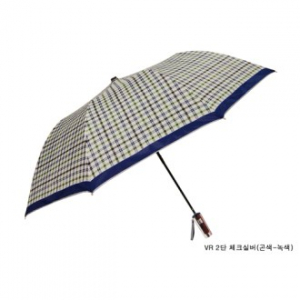 발렌티노루디 2단 체크 실버 우산