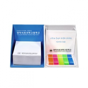 큐브 박스 메모함+투명 케이스형 (=풀칼라 필름지 20매)