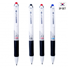 세이프티 클립 볼펜 0.5mm 3P세트