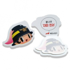 모양형 점착메모지 소방서 캐릭터 영이