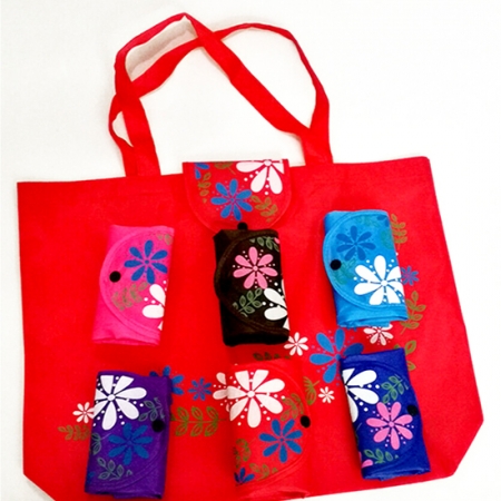 방수 단추 꽃 장바구니 시장가방, 시장 바구니 대형 #2