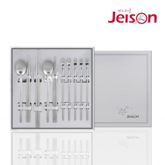 [제이손] 진공 젓가락 2인 수저+두배 긴 티스푼 포크 5P세트 (SSA5+5)