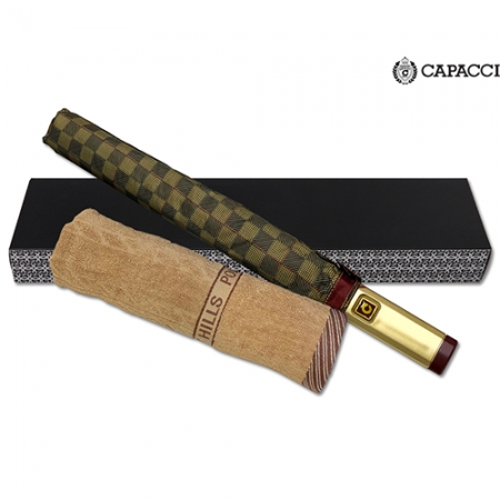 가파치 타올 우산세트 B (체크실버 2단 우산 + 사선 타올) #2