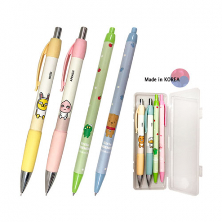 카카오 프렌즈 INC 샤프 2P +리틀프렌즈 노크 볼펜 2P (4P 세트) #3