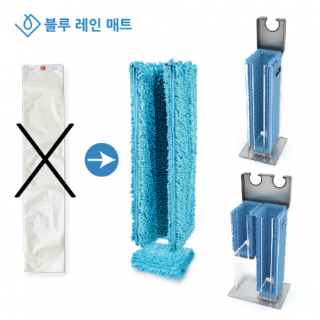 블루 레인 매트, 우산 빗물 제거 매트 2구set #4