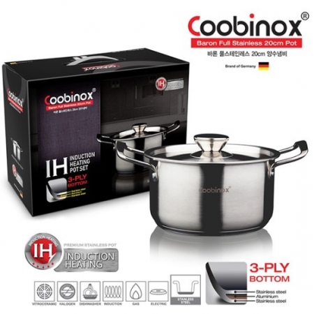 [쿠비녹스] 바론 풀스텐 20cm 양수냄비 #2