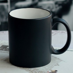 르네 매직 투톤 블랙 머그 - 인화이트