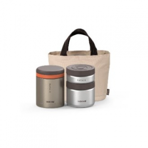 키친아트 라팔 골드 메탈 보온 죽통 도시락 1080ml