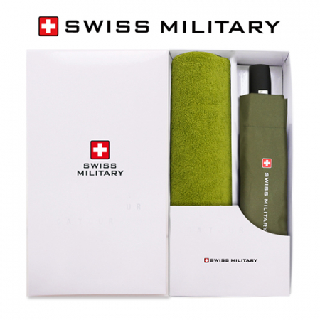스위스밀리터리 3단 7K 무지 완전 자동우산 + 150g 세면타올세트 #2