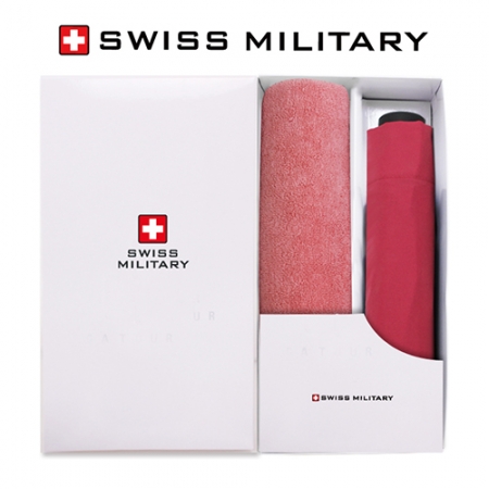 스위스밀리터리 3단 수동 솔리드 우산 + 150g 세면타올세트 #2