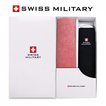 스위스밀리터리 3단 수동 사각 우산 + 150g 세면타올세트 #2