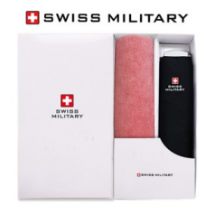 스위스밀리터리 3단 수동 사각 우산 + 150g 세면타올세트