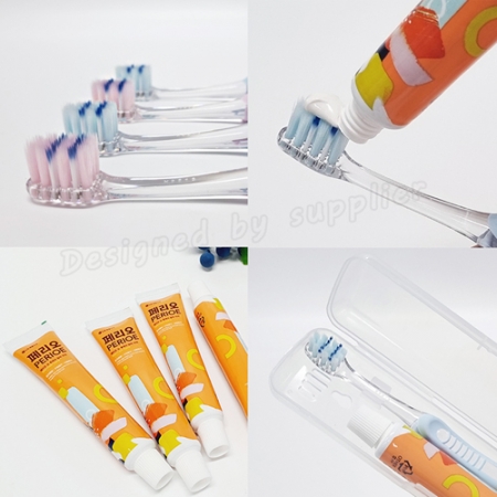 오랄비 칫솔 벨벳 (초슬림모) + 페리오 칫솔 치약 세트 / 여행용세트 #5