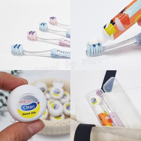 오랄비 칫솔 벨벳 (초슬림모) + 페리오 + 치실 / 칫솔 치약 세트 / 여행용세트 #5