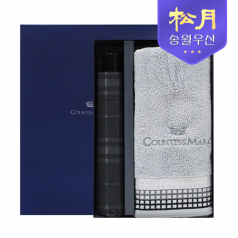 송월 카운테스마라 그래픽스 40 타올 + 카운테스마라 3단 모던체크 우산 2p 세트