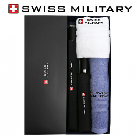 스위스밀리터리 2단 자동 무지 우산 + 3단 완전자동 리버스 우산 + 140g 타올 2P 세트 #2