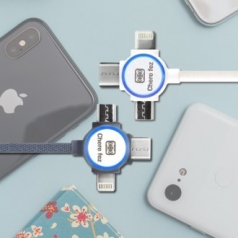 세르페즈 LED 3in1 멀티 QC3.0 케이블