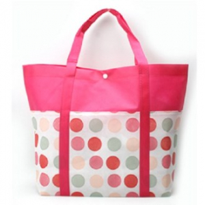 도토 폴더 시장가방, 휴대용 시장가방(도트무늬) 부직포백